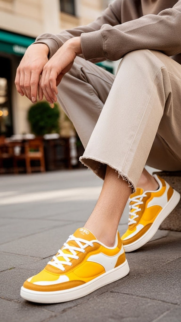 Yellow Casual Sneaker For Ladies AT7466