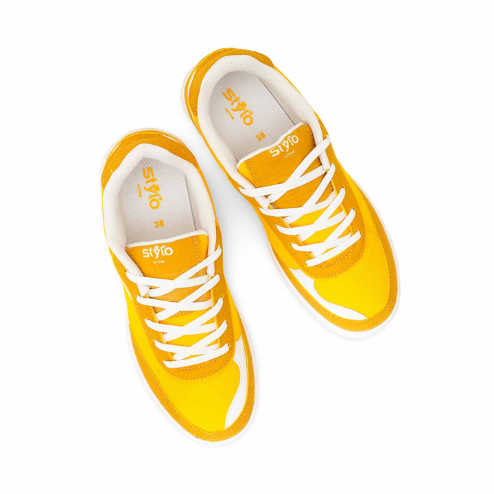 Yellow Casual Sneaker For Ladies AT7466