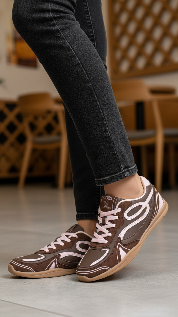 Maroon Casual Sneaker For Ladies AT7468