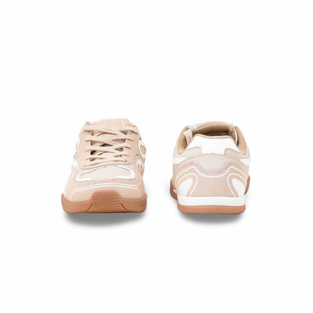 Beige Casual Sneaker For Ladies AT7468