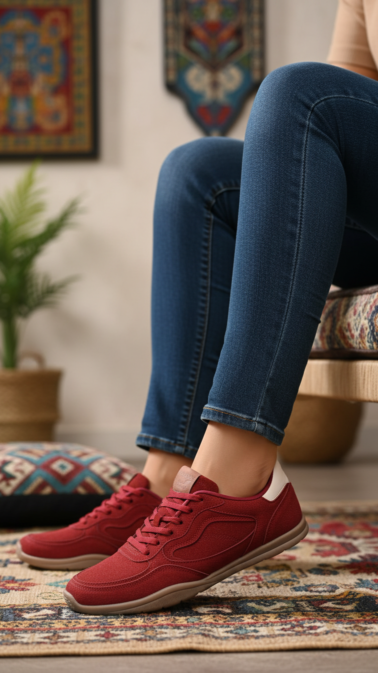 Maroon Casual Sneaker For Ladies AT7469