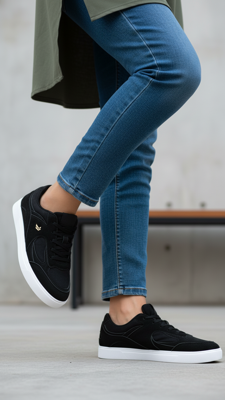 Black Casual Sneaker for Ladies AT7476