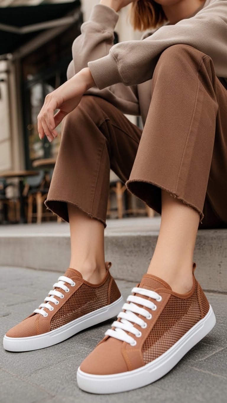 Brown Casual Sneaker for Ladies AT7477