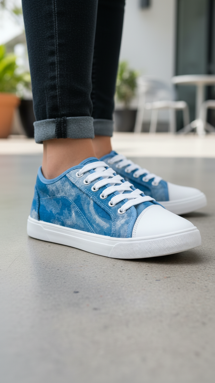Sky Blue Casual Sneaker For Ladies AT7478
