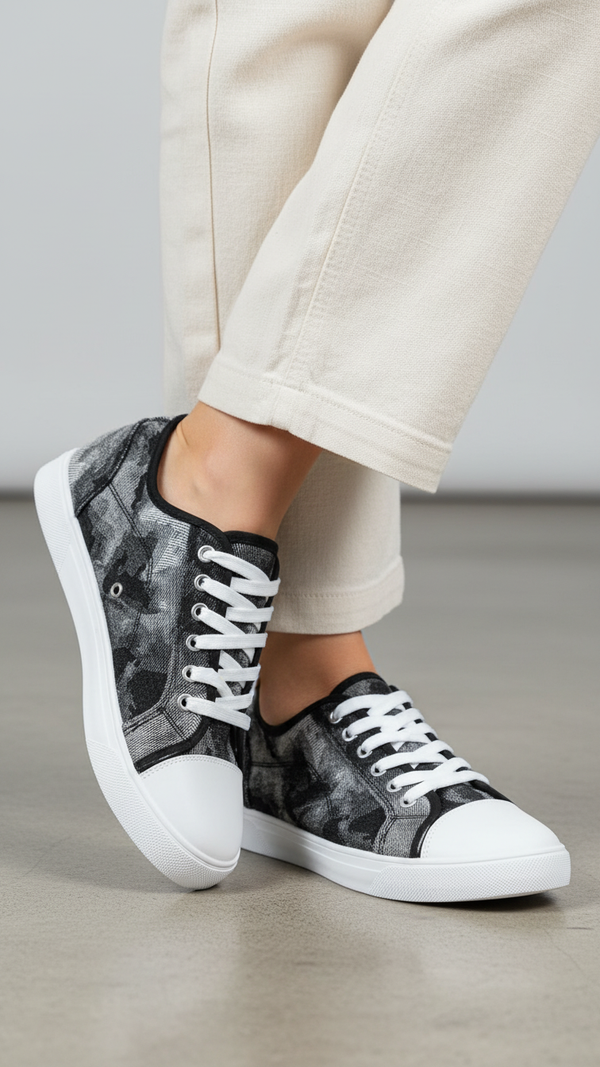 Black Casual Sneaker For Ladies AT7478