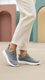 Grey Athleisure Sneaker For Ladies AT7481