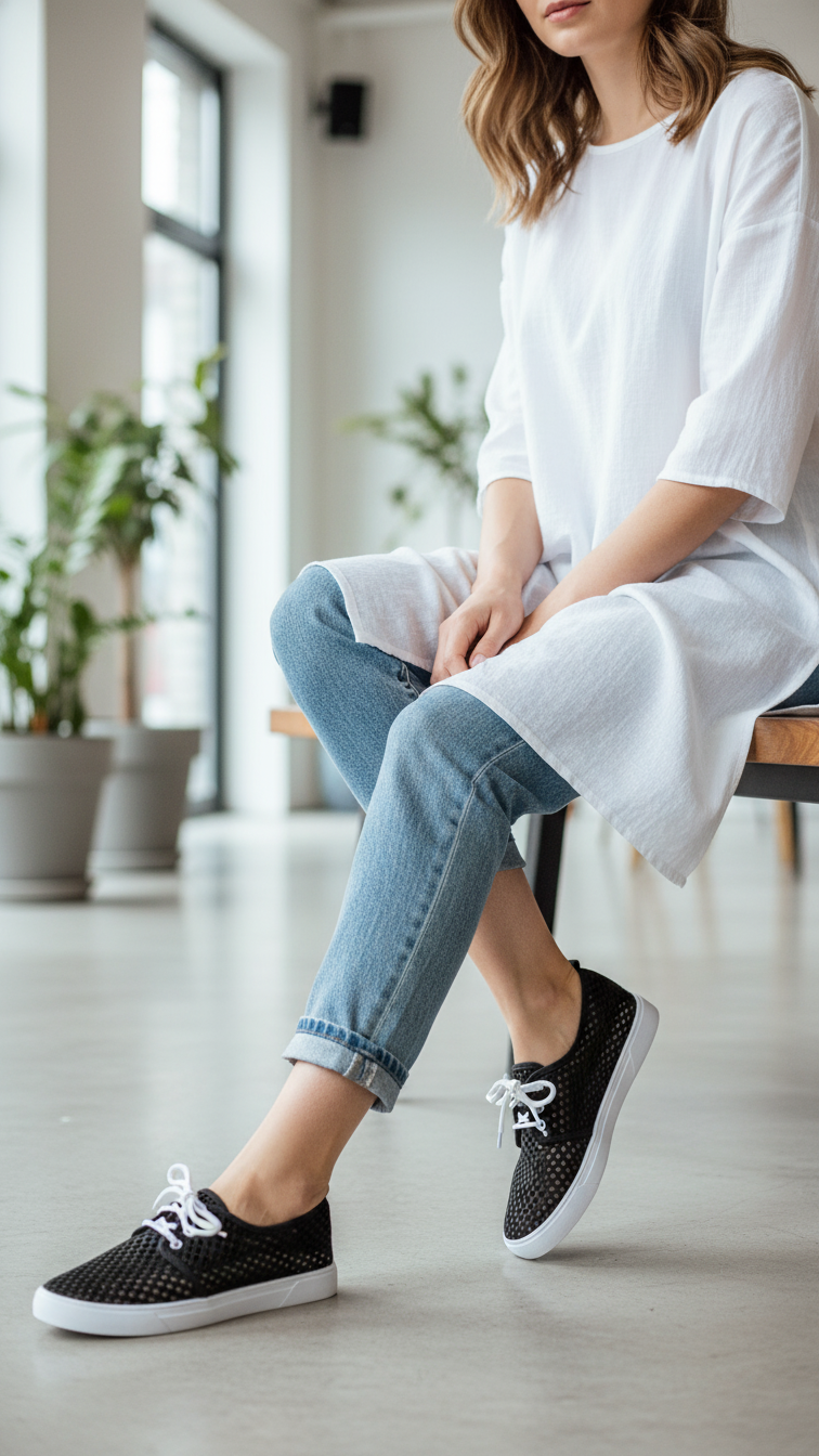 Black Casual Sneaker For Women AT7482