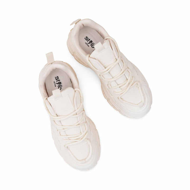 Beige Casual Sneaker For Ladies AT7484