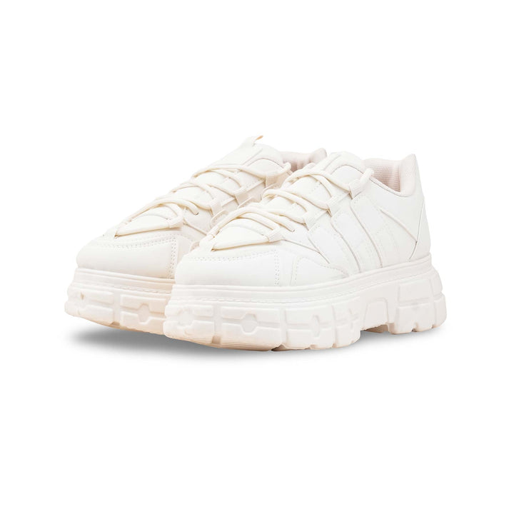 Beige Casual Sneaker For Ladies AT7484