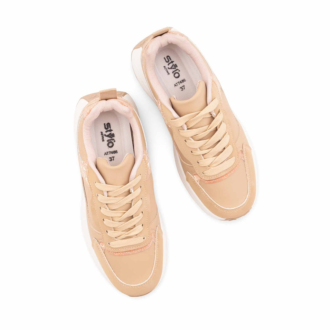 Beige Casual Sneaker For Women AT7486