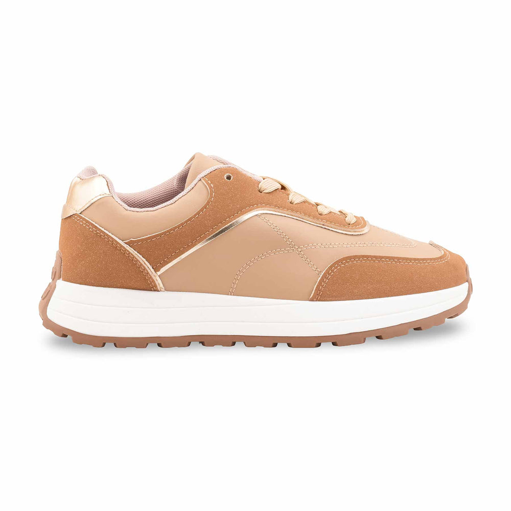 Beige Casual Sneaker For Ladies AT7487