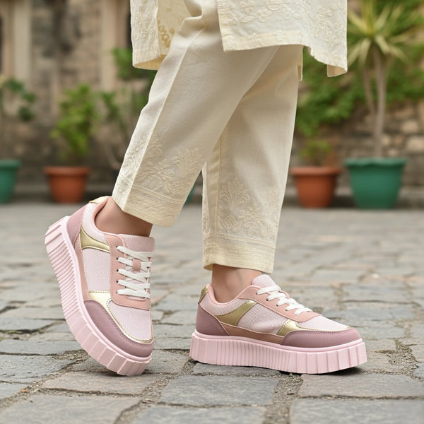 Peach Casual Sneaker For Ladies AT7491