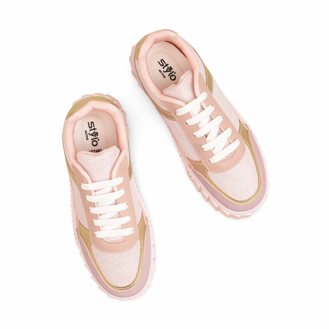 Peach Casual Sneaker For Ladies AT7491