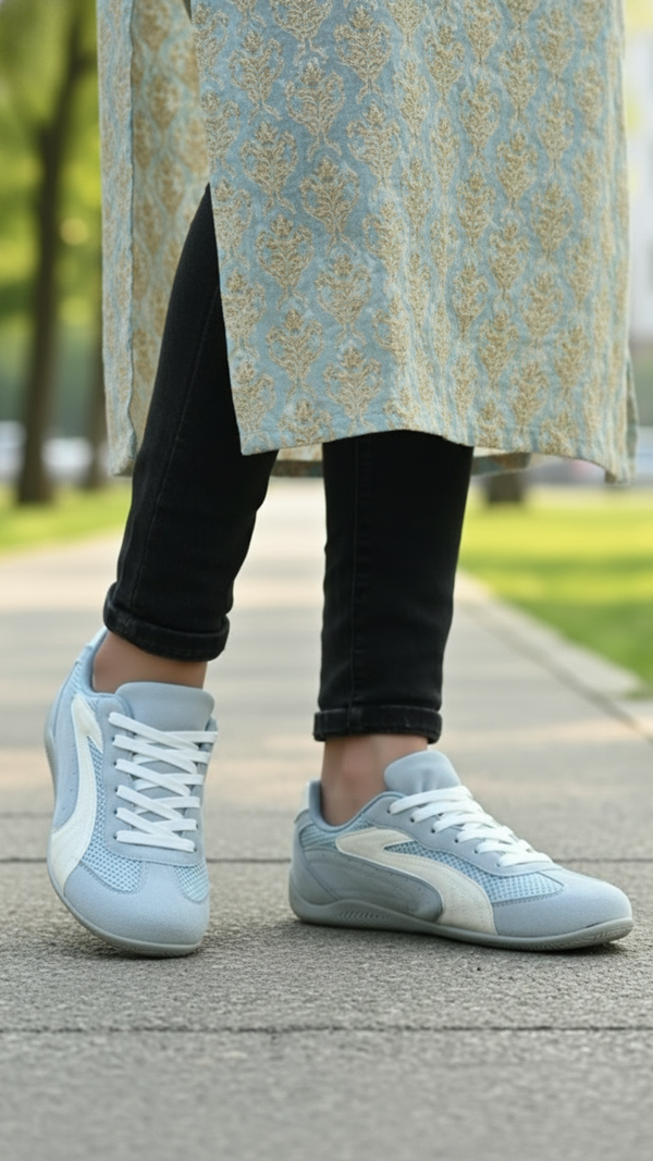Sky Blue Casual Sneaker For Ladies AT7495