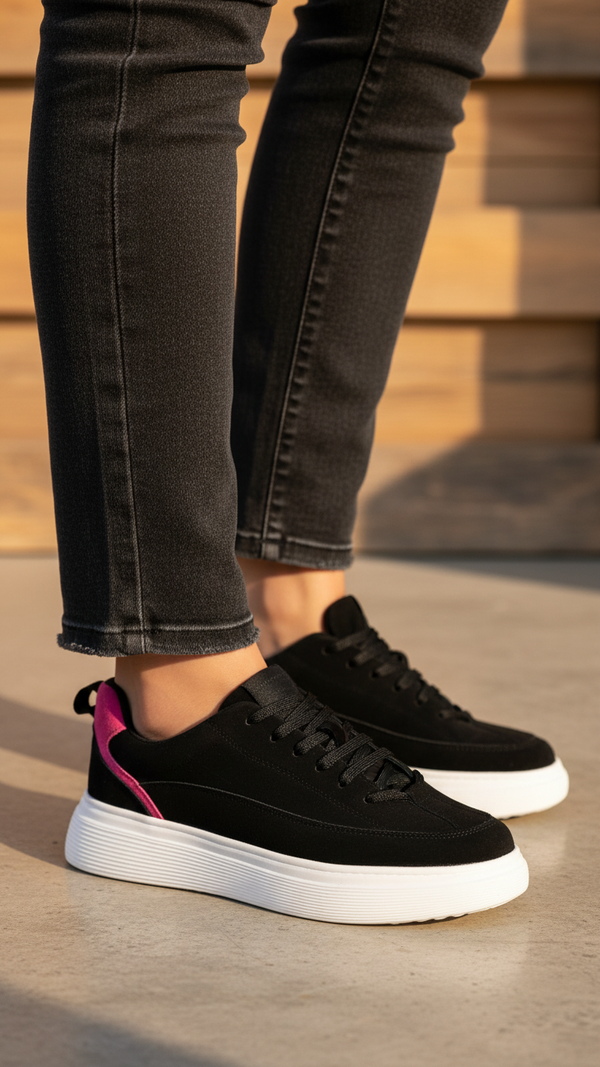 Black Casual Sneaker For Women AT7497