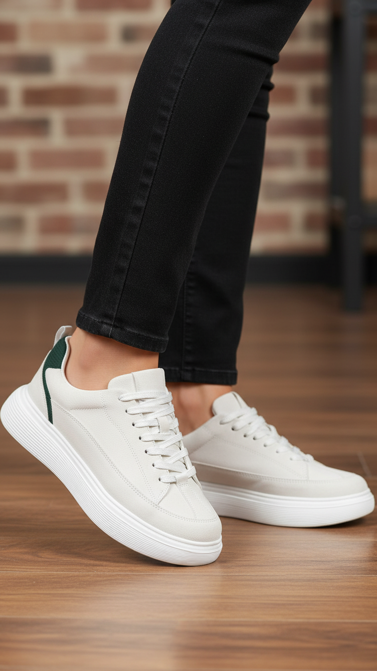 Beige Causal Sneaker For Women AT7497