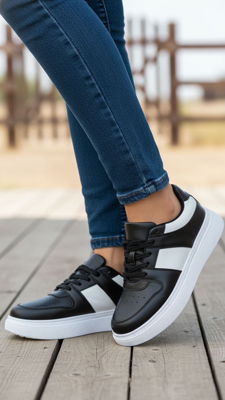 Black Casual Sneaker For Women AT7498