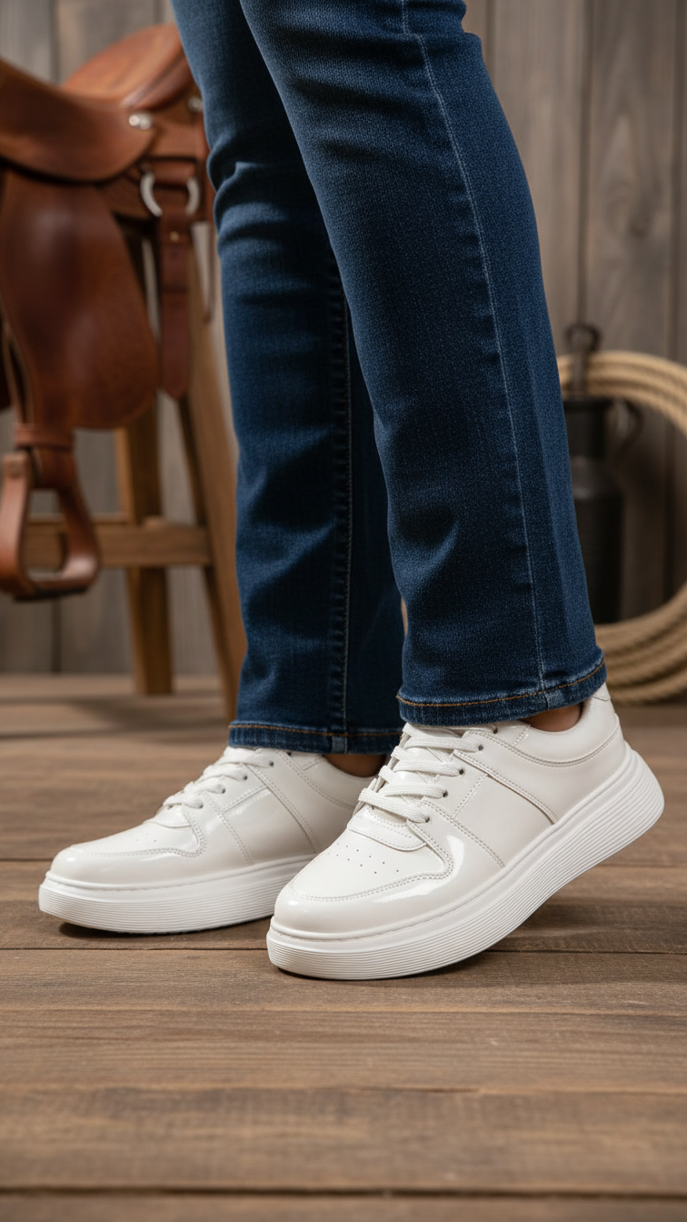 White Casual Sneaker For Women AT7498