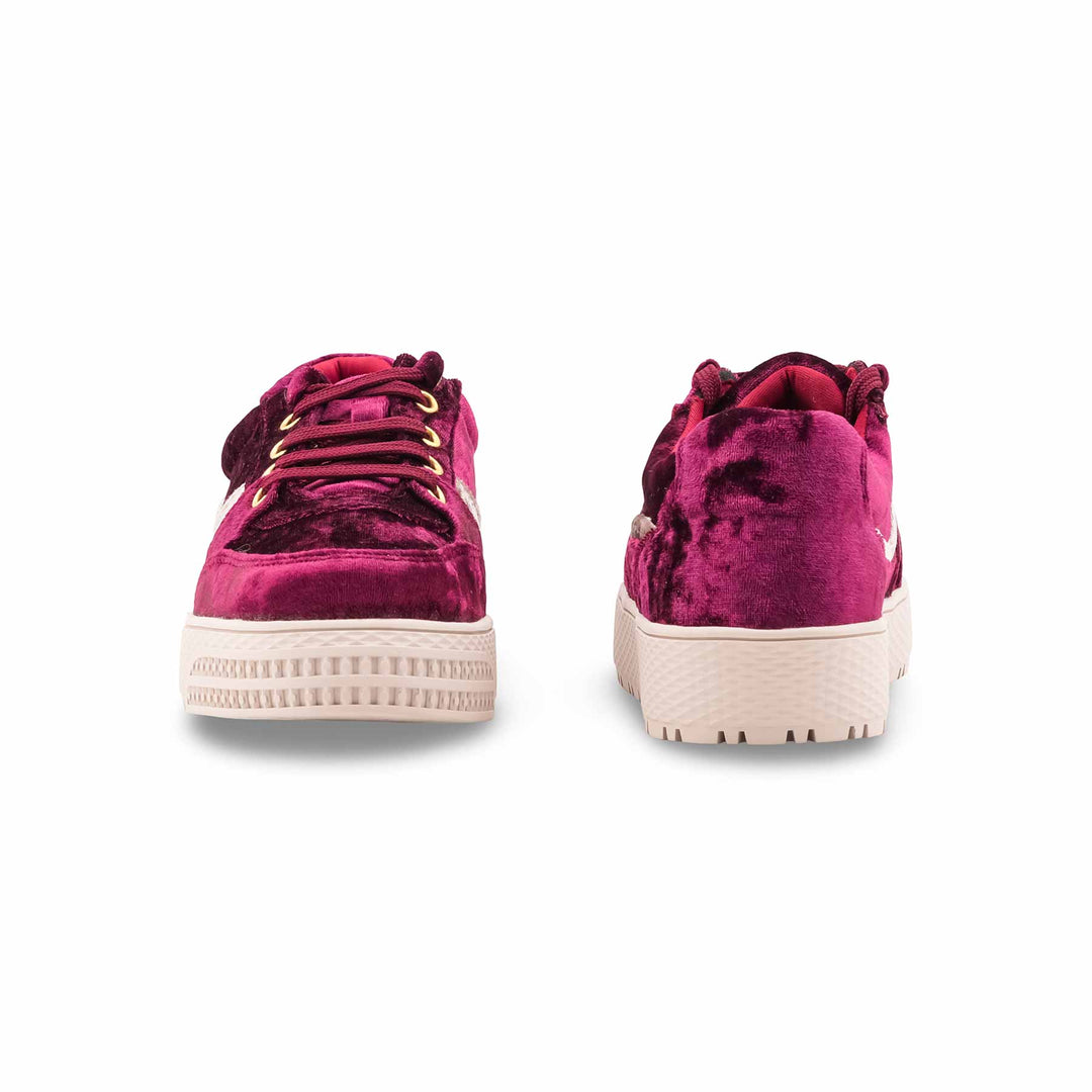 Maroon Casual Sneaker For Ladies AT7507