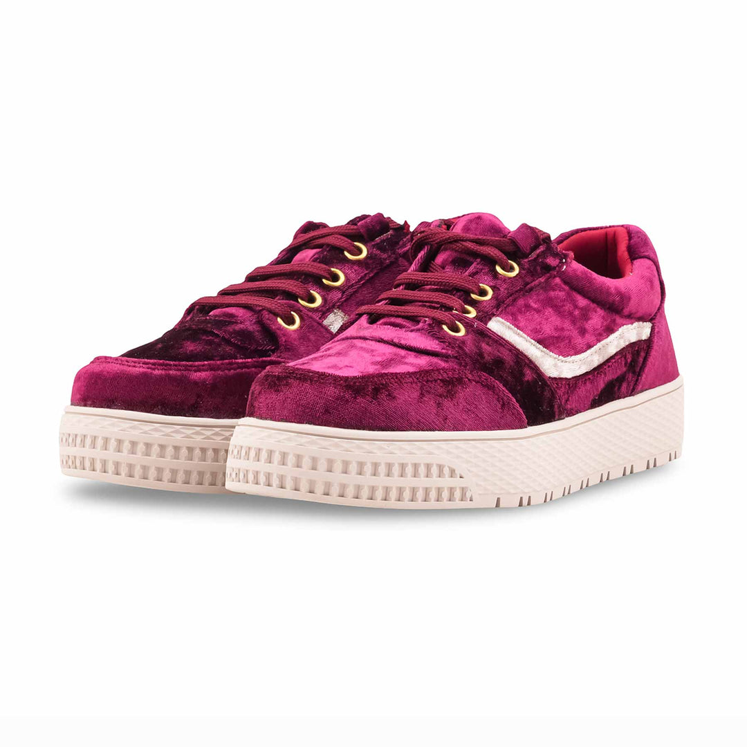 Maroon Casual Sneaker For Ladies AT7507
