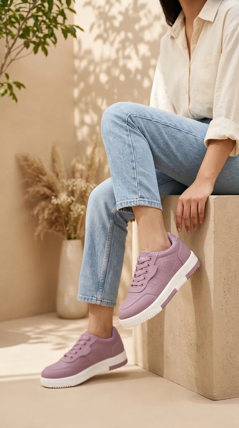 Lilac Casual Sneaker For Women AT7564
