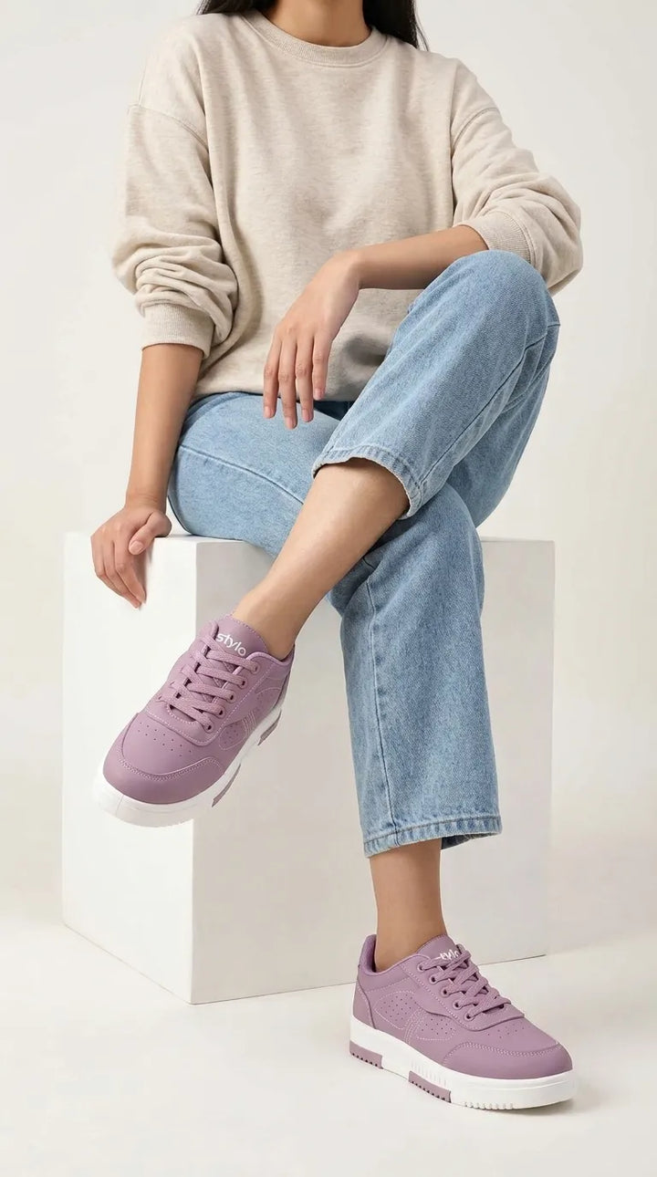 Lilac Casual Sneaker For Women AT7564