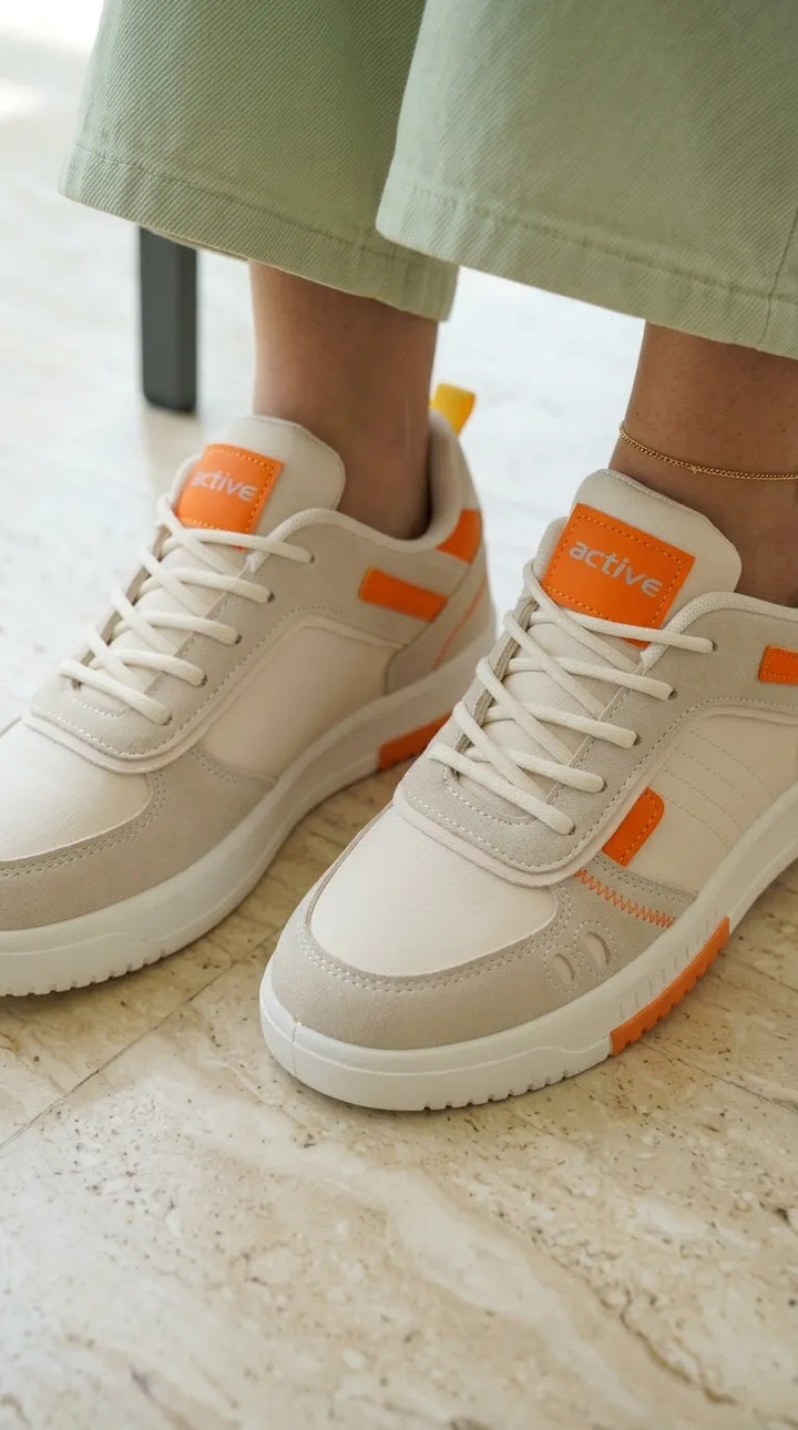 Orange Casual Sneaker For Women AT7565