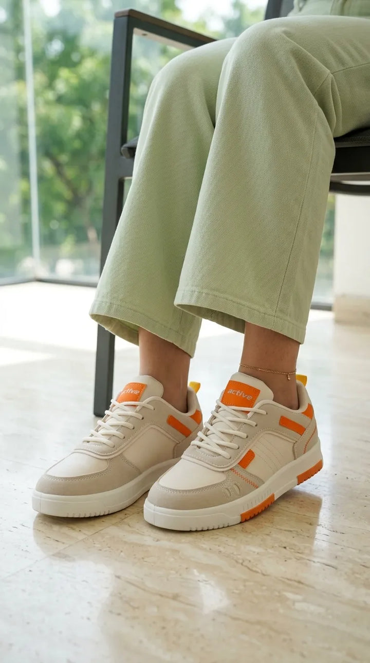 Orange Casual Sneaker For Women AT7565