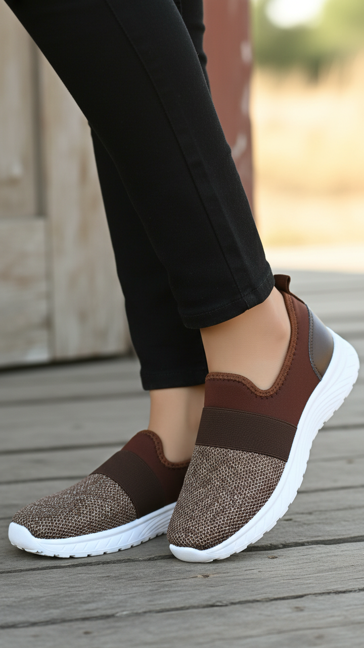 Brown Casual Sneaker For Women AT9098