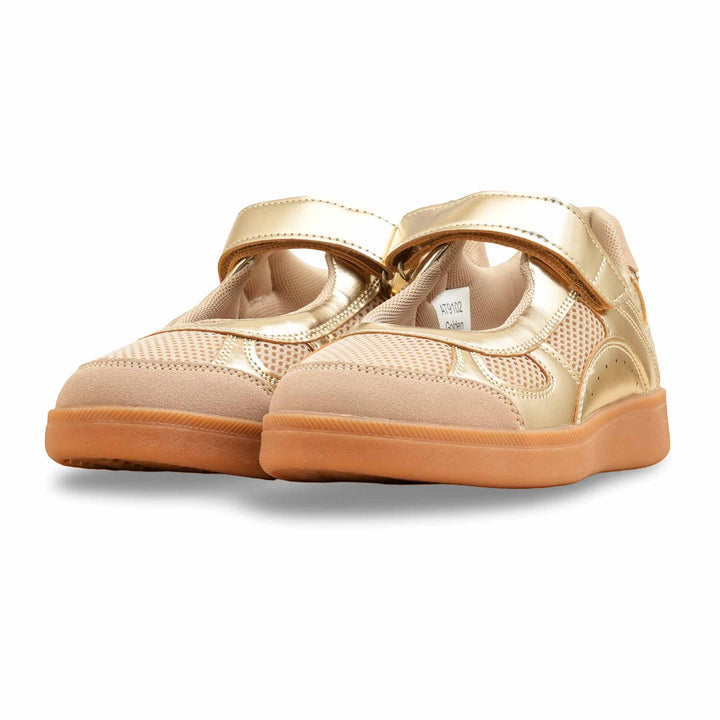 Golden Casual Sneaker For Women AT9102