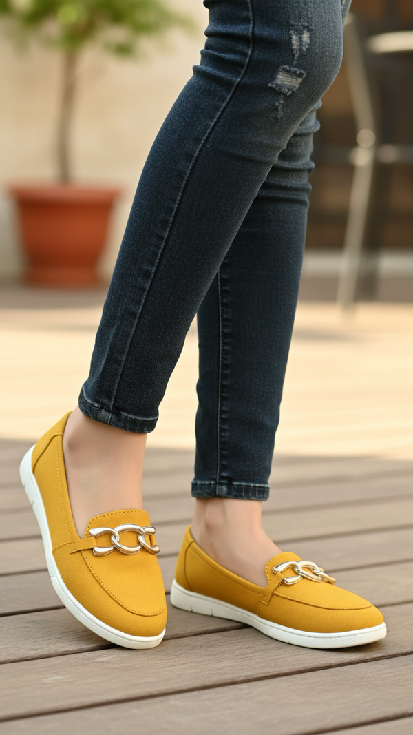 Mustard Casual Sneaker For Ladies AT9107