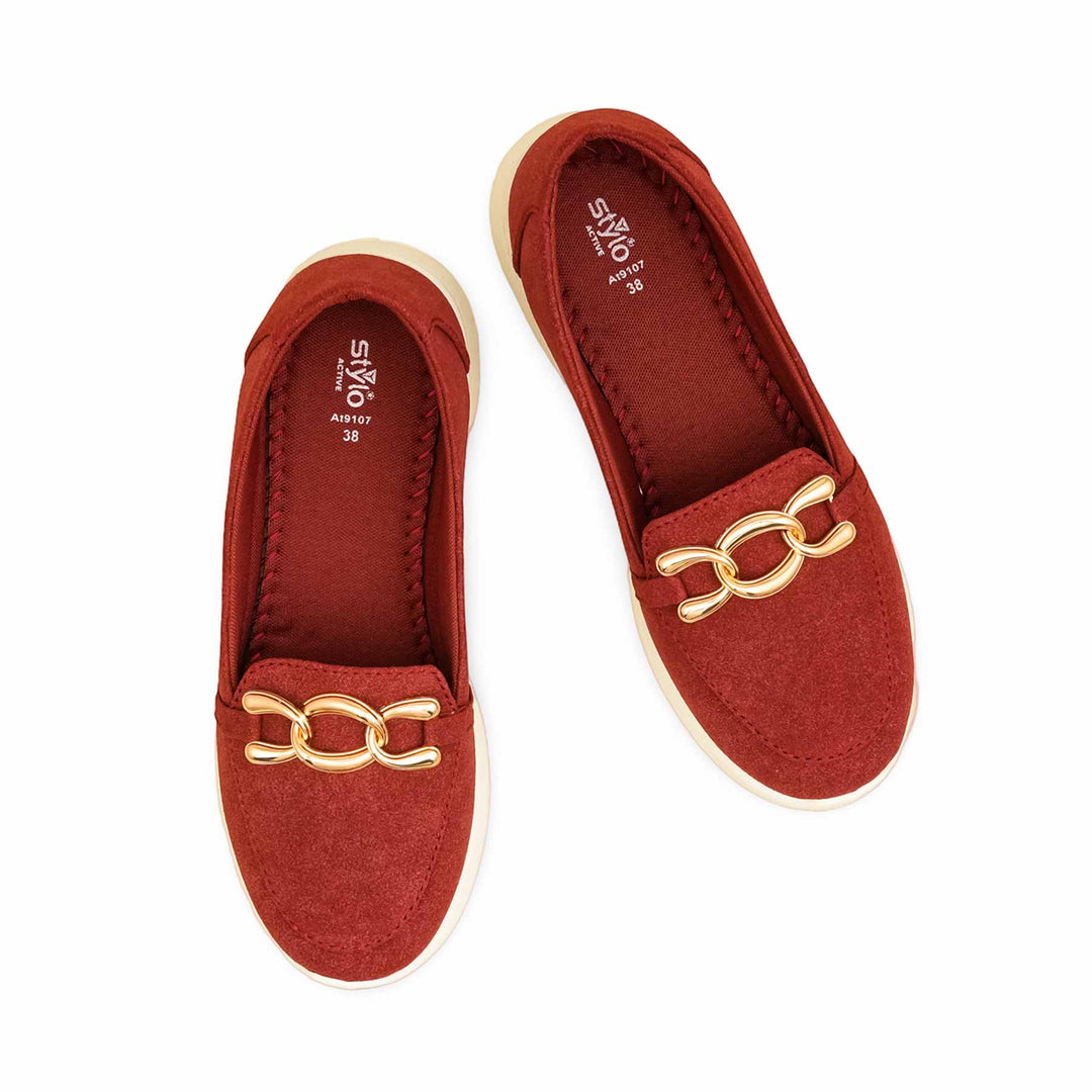Maroon Casual Sneaker For Ladies AT9107