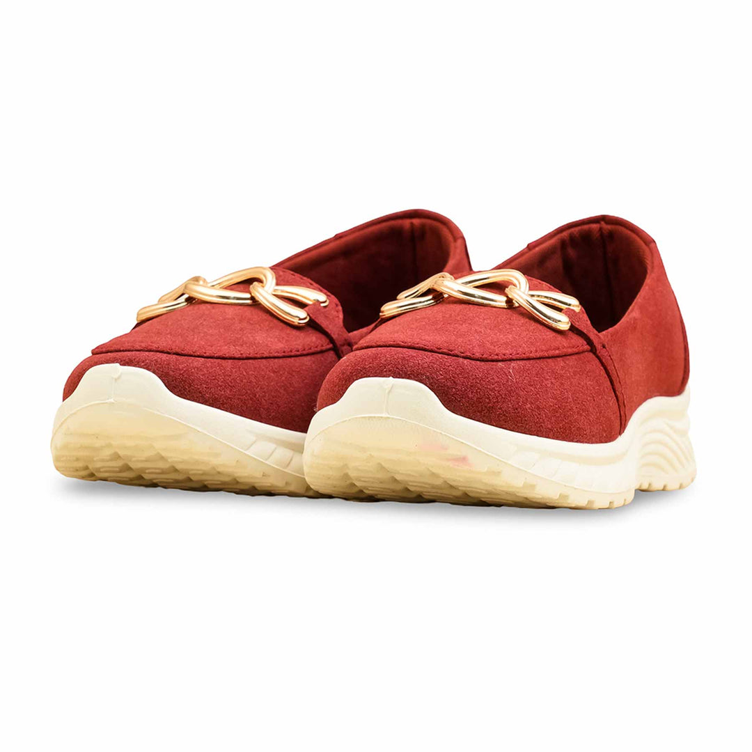Maroon Casual Sneaker For Ladies AT9107