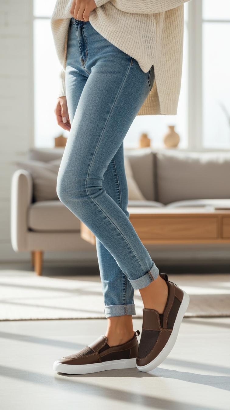 Brown Casual Sneaker For Women AT9110