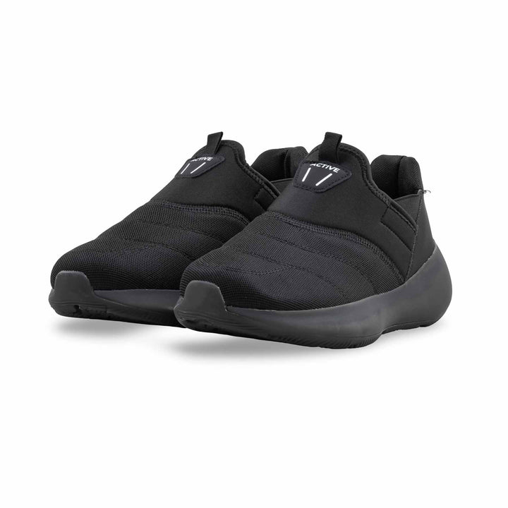 Black Athleisure Sneaker For Ladies AT9111