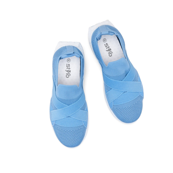Sky Blue Casual Sneaker For Ladies AT9117