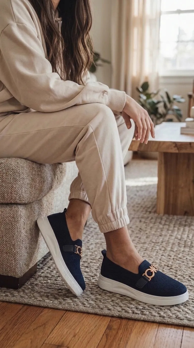 Navy Sneaker For Ladies AT9129