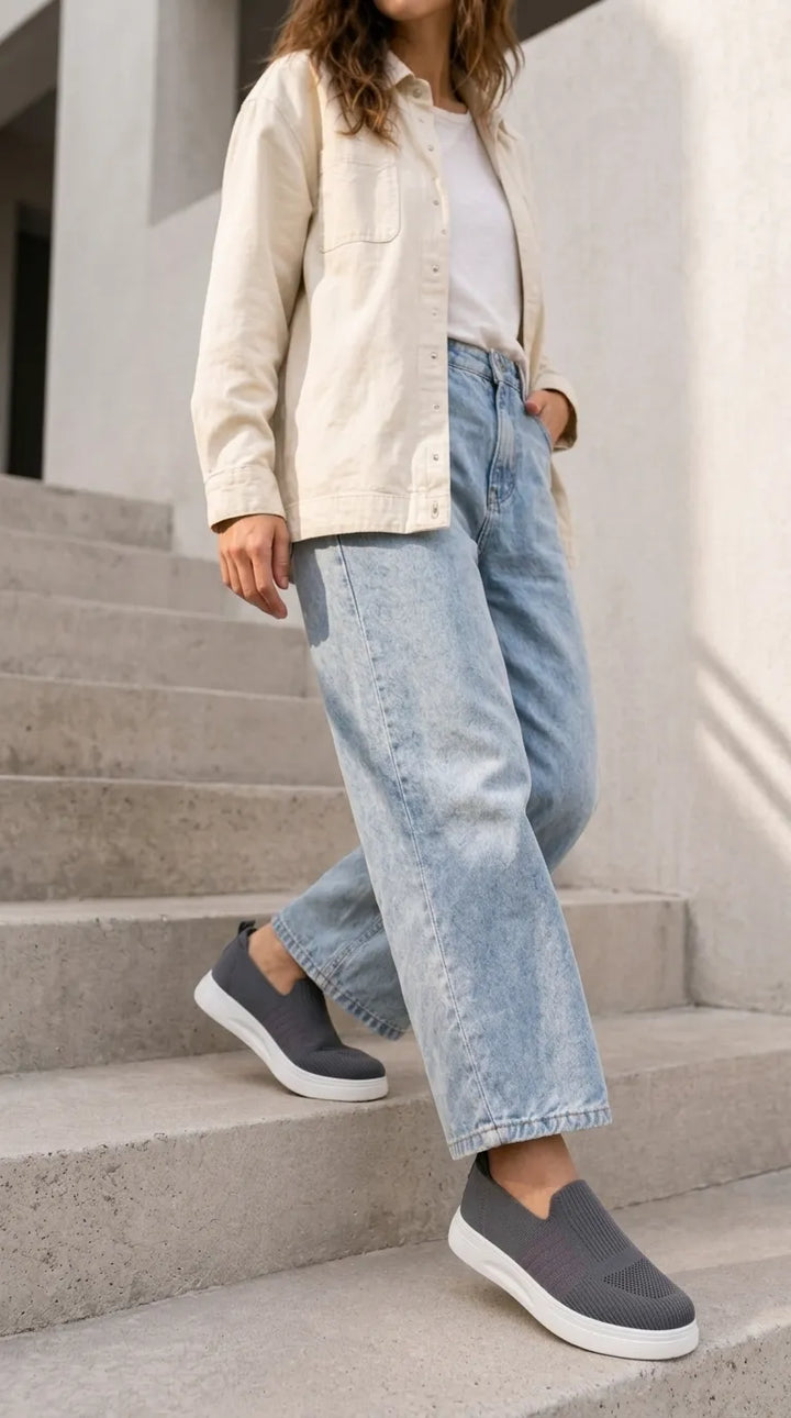 Grey Sneaker For Ladies AT9130