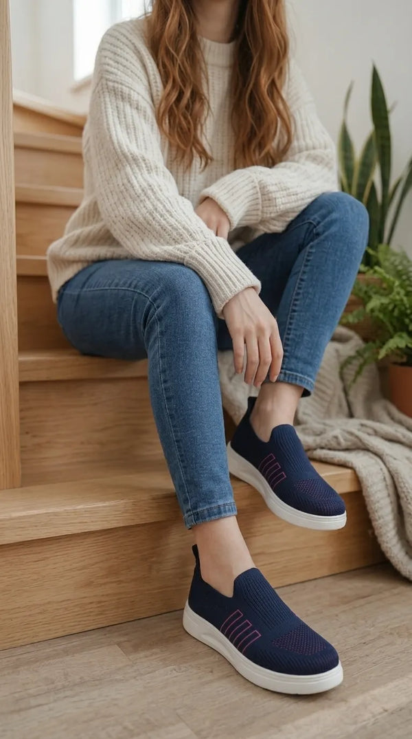 Navy Sneaker For Ladies AT9130