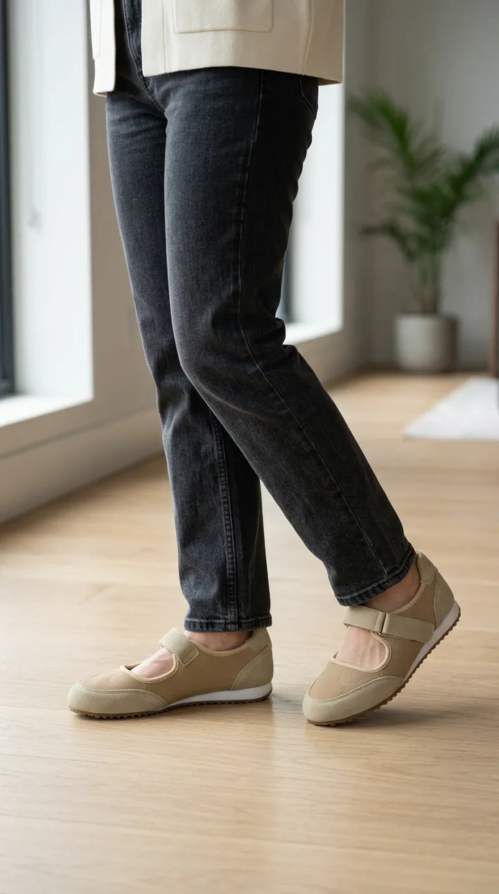 Beige Sneaker For Ladies AT9149