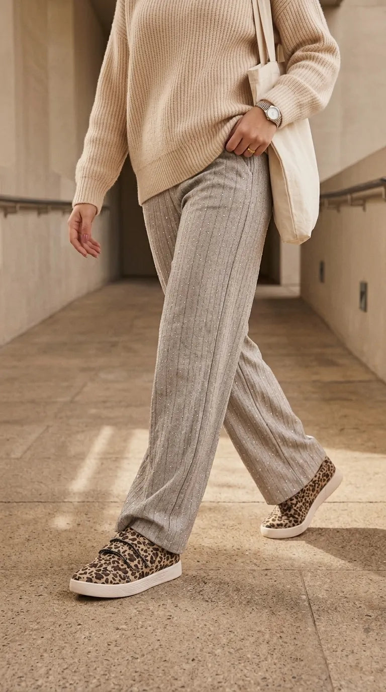 Beige Sneaker For Ladies AT9164