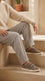 Beige Sneaker For Ladies AT9164