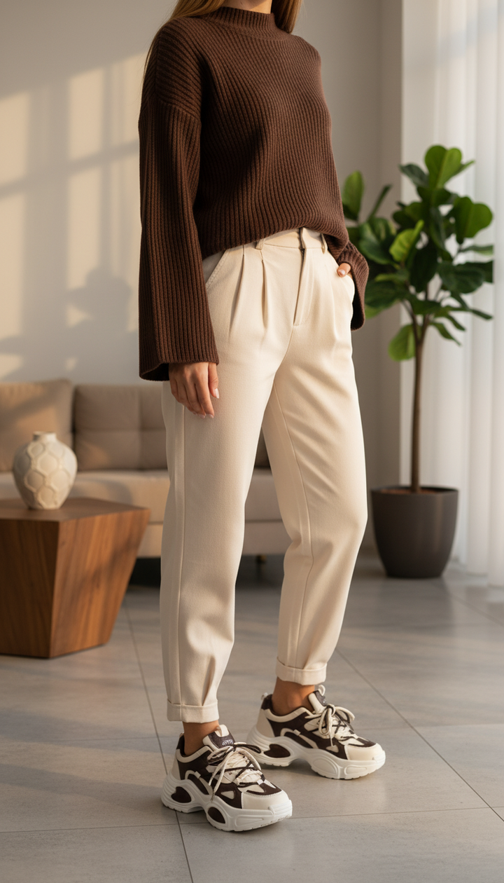 Beige Casual Sneaker AT7474