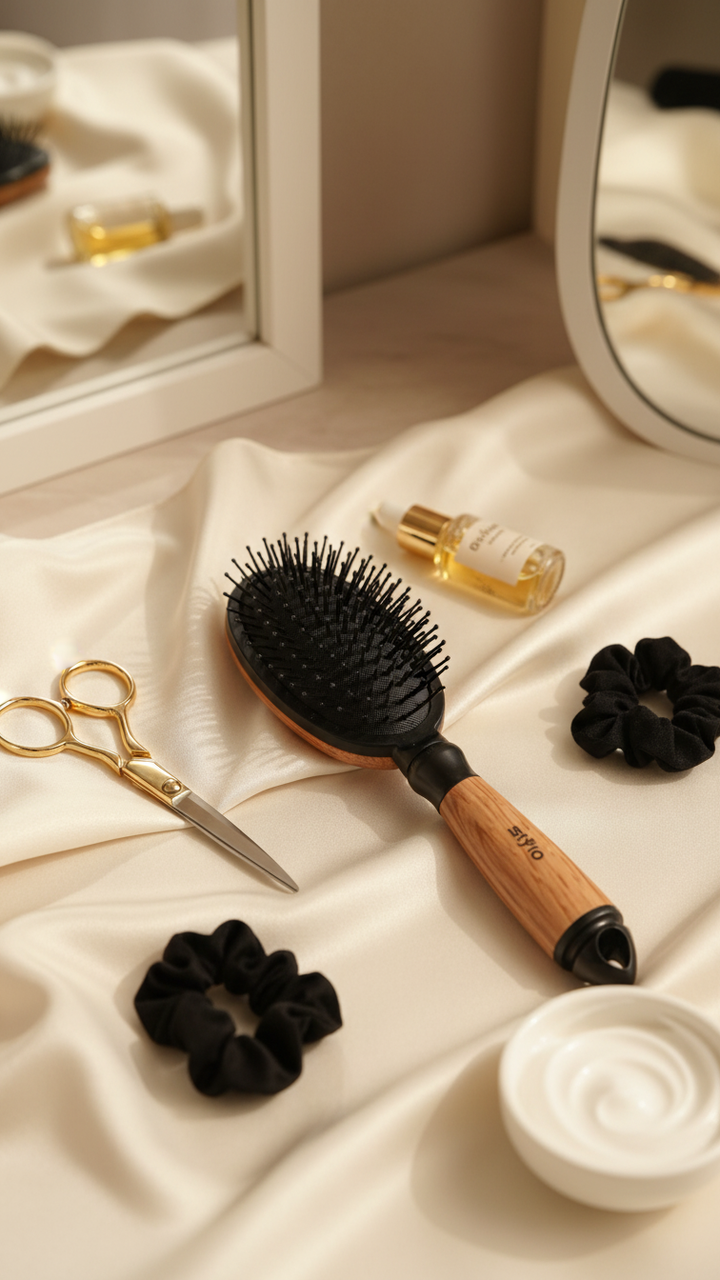 Black Hair Brush BR8160