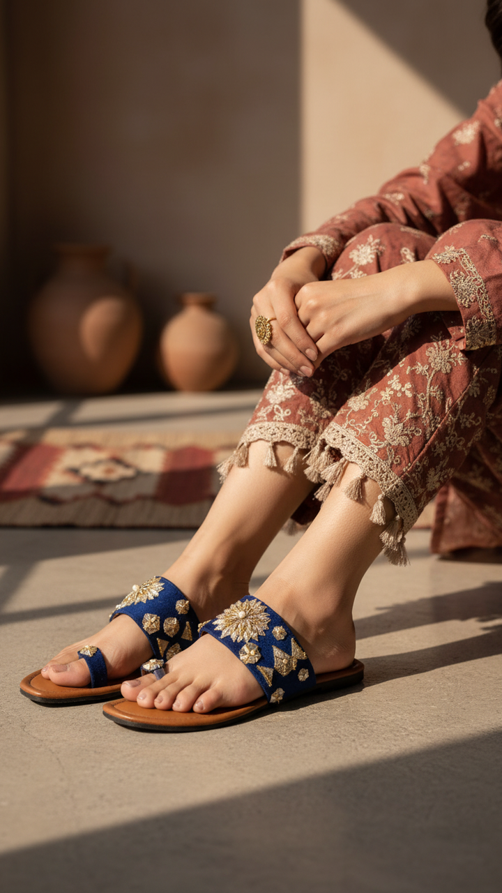 Navy Women Casual Chappal CL1518
