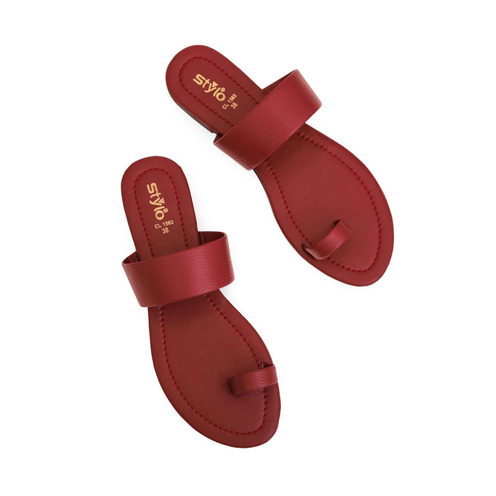 Maroon Casual Chappal CL1563