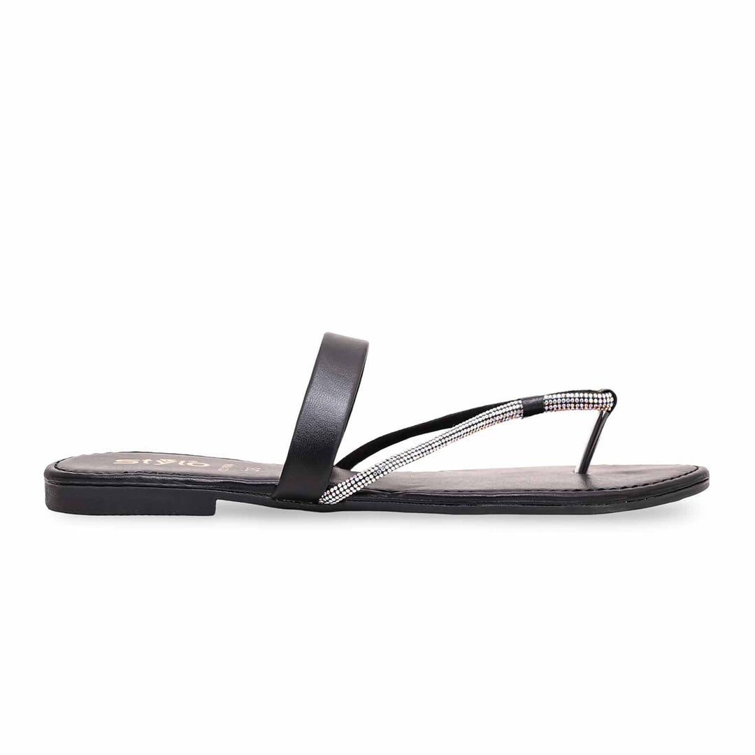 Black Casual Chappal CL1564