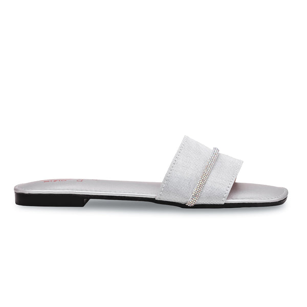 Silver Casual Slipper CL1756
