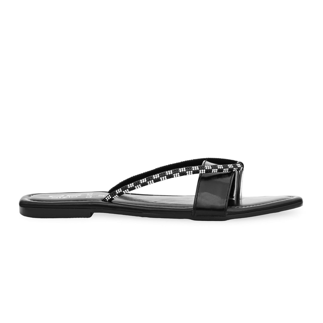 Black Casual Chappal CL1812