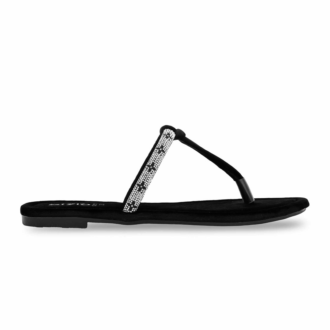 Black Casual Chappal CL1819